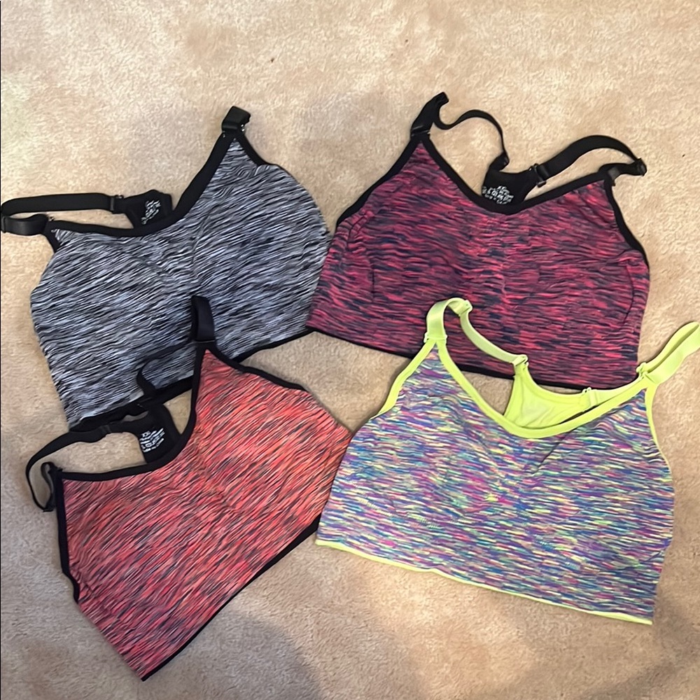 Amazon Women's Sports Bras - Black, Pink, Red, Yellow